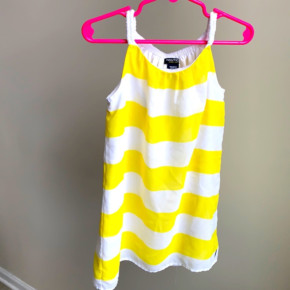 4t yellow and white striped nautica dress